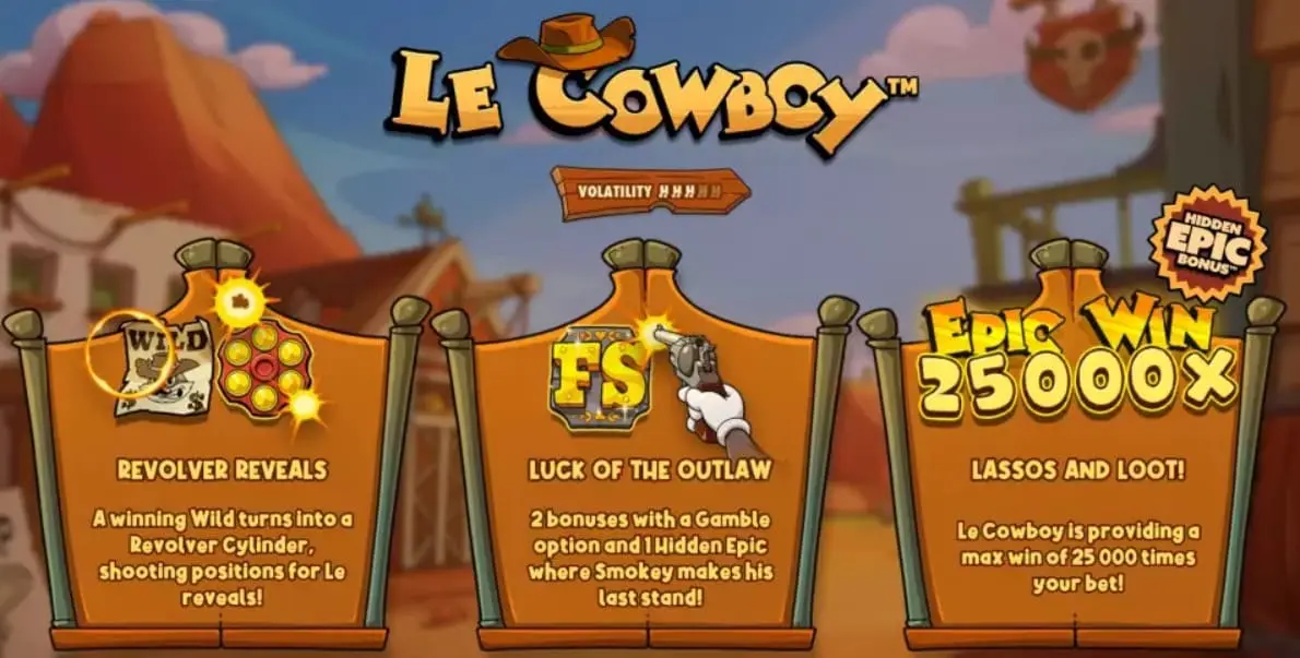 Le Cowboy online slot.